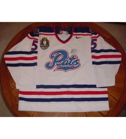 Custom WHL Regina Pats 01 02 Jeff Feniak Home Hockey Jersey White